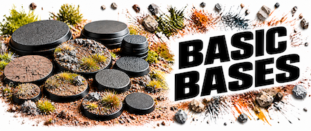 Basic bases for miniatures, wargaming and modelling projects